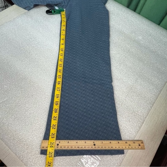 Betabrand yoga work pants Blue Herringbone Boot Cut  Large Petite LP - Picture 9 of 9